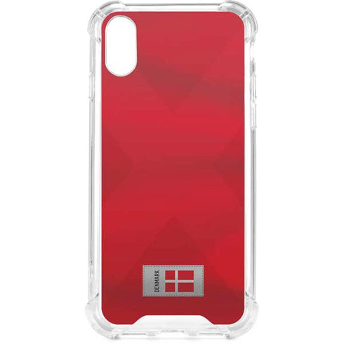 Denmark Soccer Flag iPhone XS Clear Case